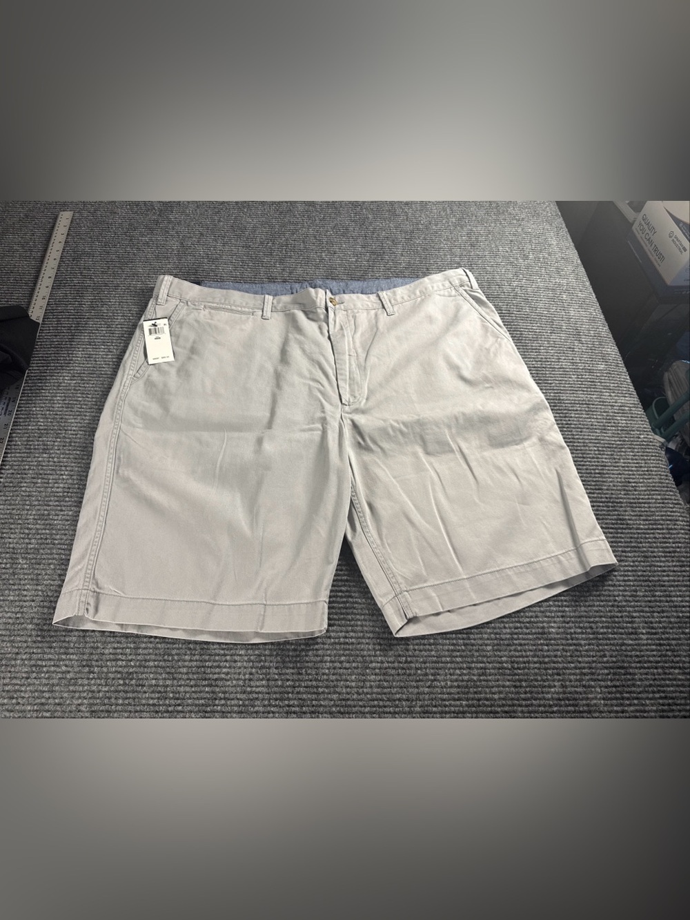 Polo Ralph Lauren Gray Classic Fit Cotton Blend Chino Shorts Pony Mens 46B NWT